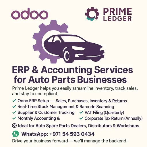 Monthly Accounting for Auto Parts